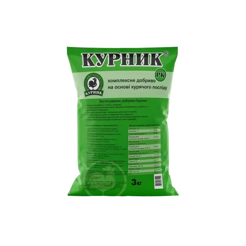 Добриво Курник гранульований курячий послід 3 кг 39490 
