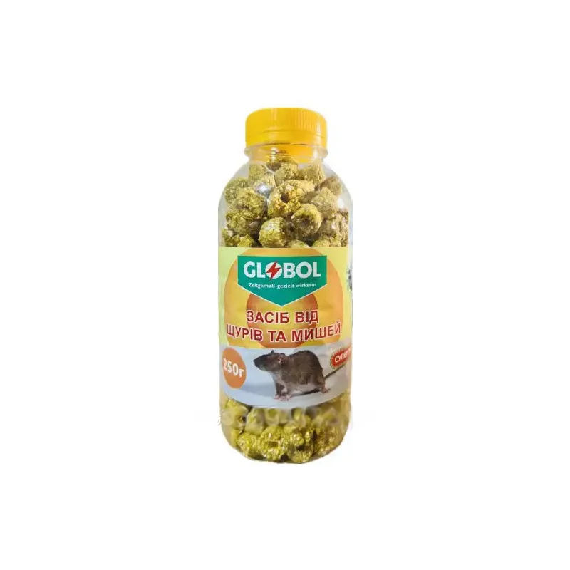 Globol гранули від  гризунів мікс 250 г 0217 
