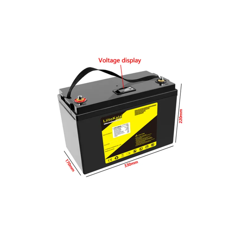 Акумулятор LiitoKala LiFePO4 12V100Ah+LCD (Size: 330*170*220mm) код 10175  - фото 1
