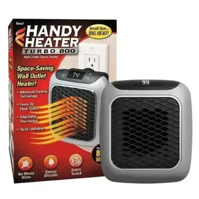 Обігрівач Обігрівач портативний з пультом Heater Turbo 800 Вт Керамічний міні обігрівач дуйчик від мережі код 10163