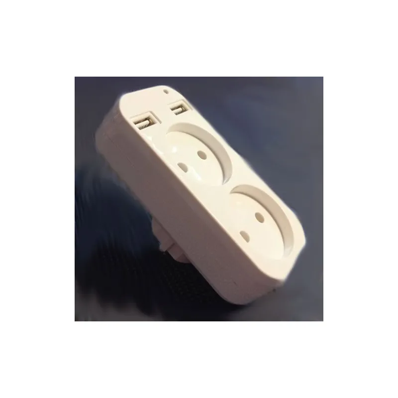Розгалужувач LMA79001 10A 2500W + 2USB без заземлення 1695 Lemanso 