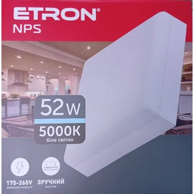 Світильник накладний 1-EMP-789 52 Вт, 5000К, 4100 Лм, квадрат 30* 30 см 9505 ETRON