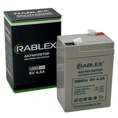 Акумулятор 6 В 4,5 Ah свинцево - кислотний (70*45*100мм) 4264 Rablex