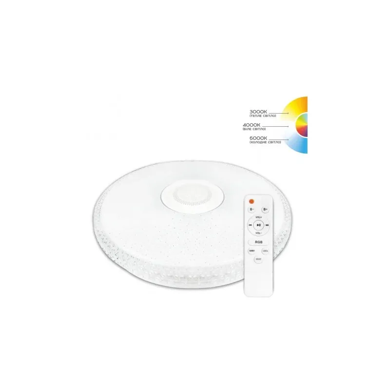 Світильник накладний SMART SML-R47-55-М-RGB 55 Вт, 3000-6000К, 4400 Лм, 39,5 см  з музикою 9775 Biom 