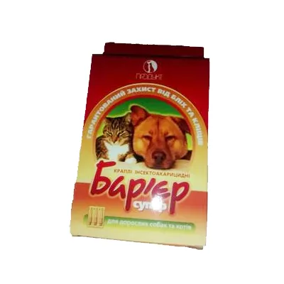 Барьер №2 капли от блох для котов и собак 1мл 323 Продукт