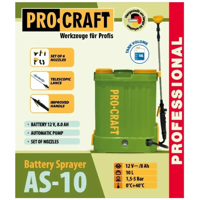 Обприскувач акумуляторний ранець 10 л Pro-Craft п320 