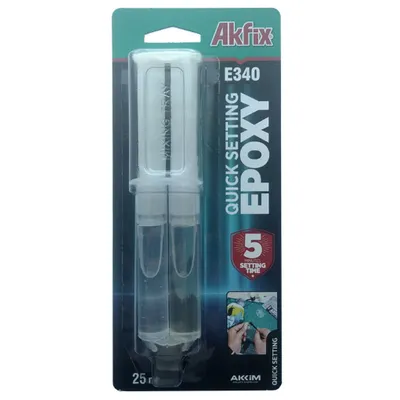 Клей  EPOXY Е340 25 мл в шприці 0706 Akfix