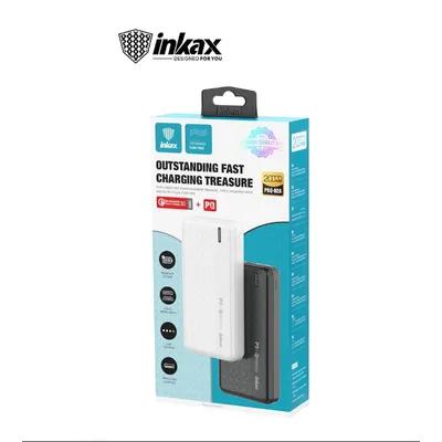 POWER BANK Зовнішній акумулятор Inkax PBQ-02A PD+QC 3.0 20000 код 10158