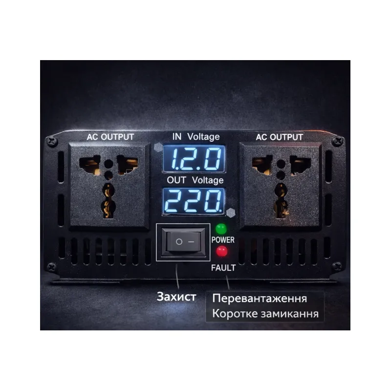 Інвертор  ERYUAN MX-3500 з чистою синусоїдою 3500 Вт, інвертор 12 В → 220 В п242  - фото 1