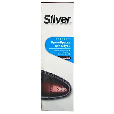 Крем фарба для взуття темно коричнева  Silver  75 мл 0280