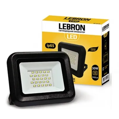 Прожектор 12 В 30 Вт, 6200К, 2400 Лм 170930 LEBRON