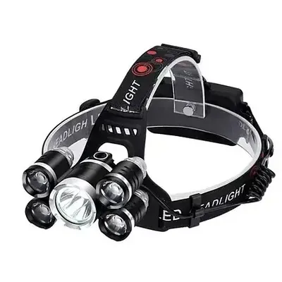 Ліхтар налобний RJ-5000 (3895) зарядка USB 0473