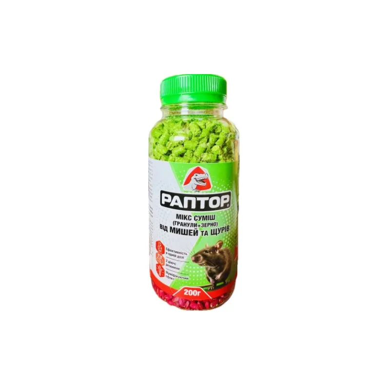 Раптор суміш (зерно + гранули)  200 г 0089 