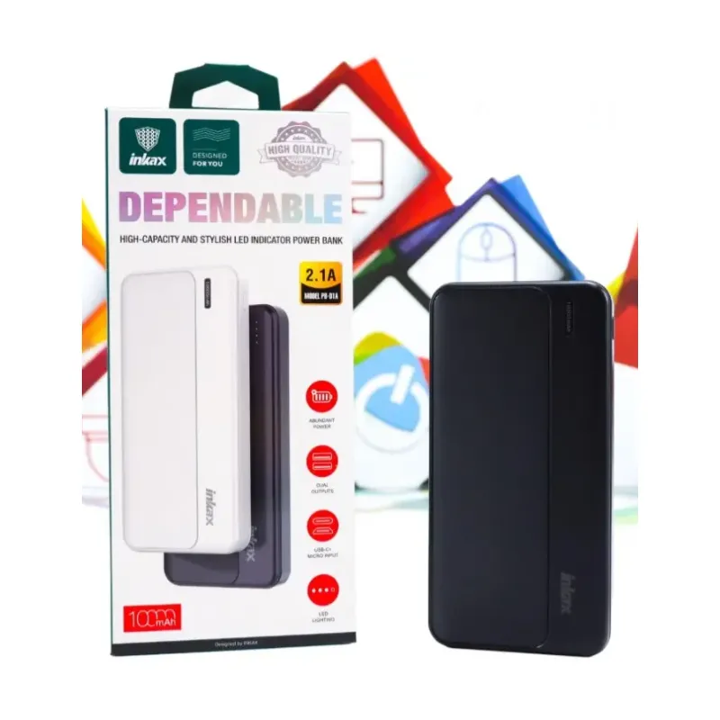 POWER BANK Повербанк Power Bank Inkax PB-01A 10000 мАг код 10161 