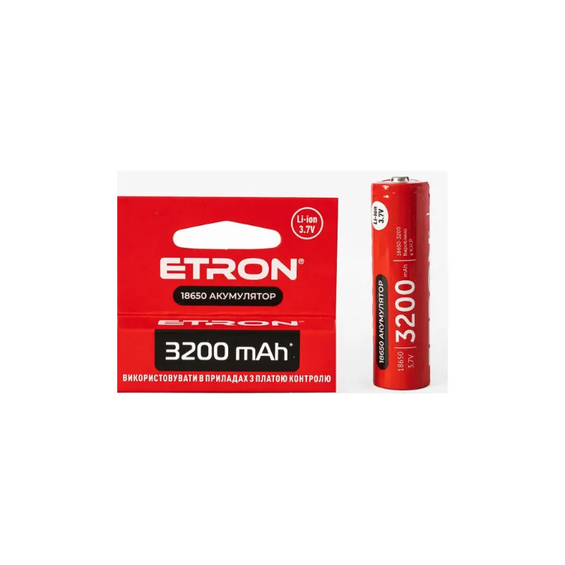 Акумулятор 18650 3200 mAh 0738 ETRON 