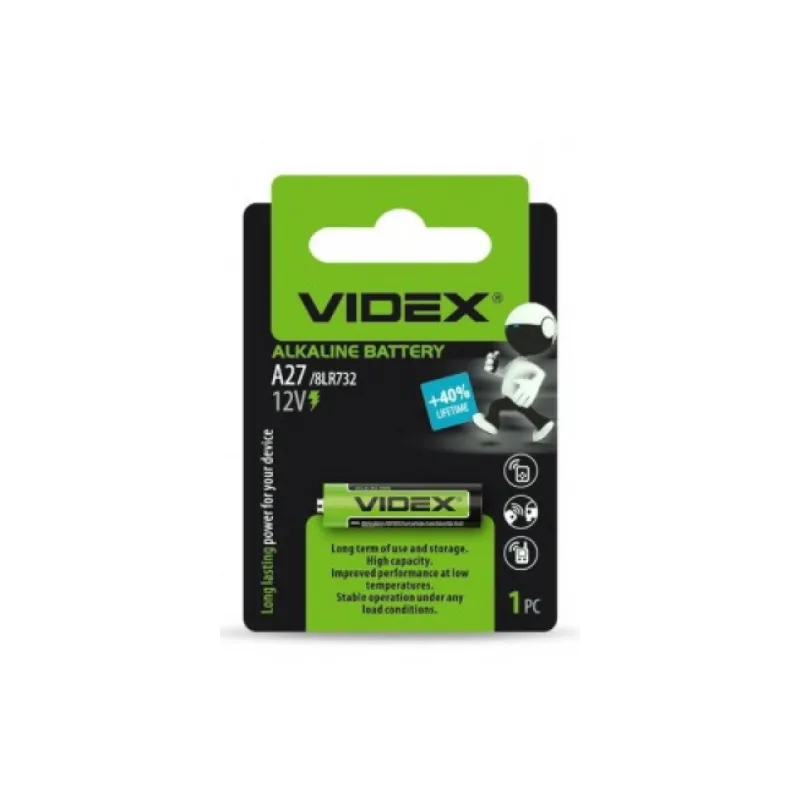 Батарейка 27А 2700 Videx 