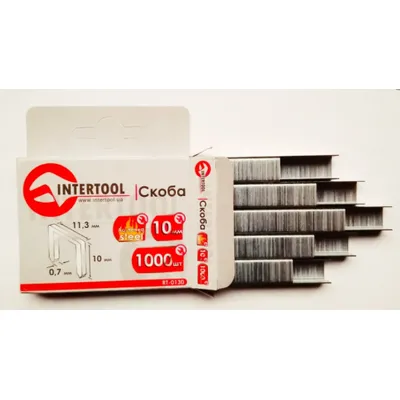 Скоба для степлера розжарена 0130 10 мм 3893 INTERTOOL