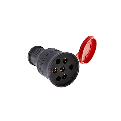Штепсельне  гніздо каучук переносне KDPT 3P+PE 25A 2620