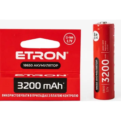Акумулятор 18650 3200 mAh 0738 ETRON