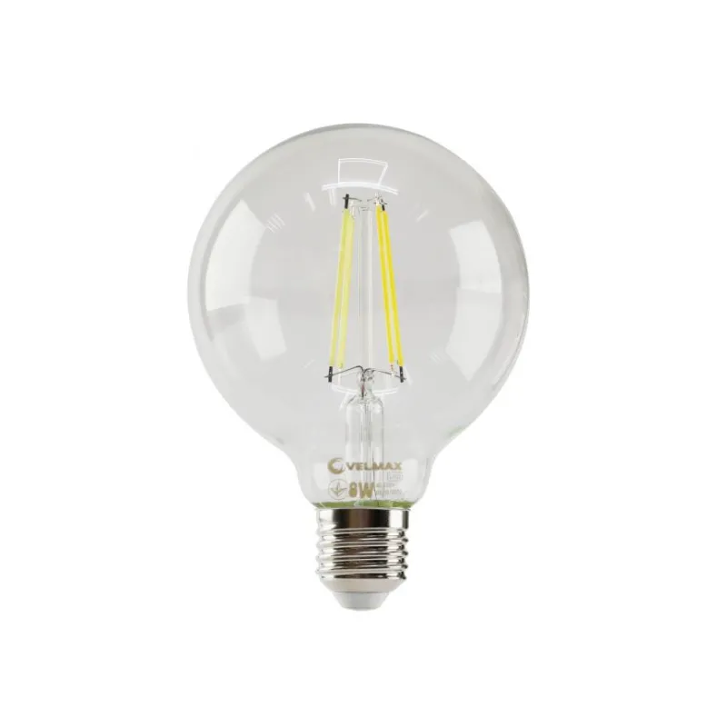 Лампа  світлодіодна Velmax filament G95 8Вт Е27 4100К 800Лм 1067 