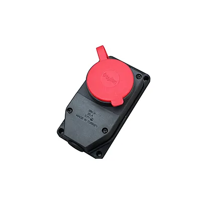 Штепсельне  гніздо каучук стаціонарне  KDPT 3P+PE 25A 2306