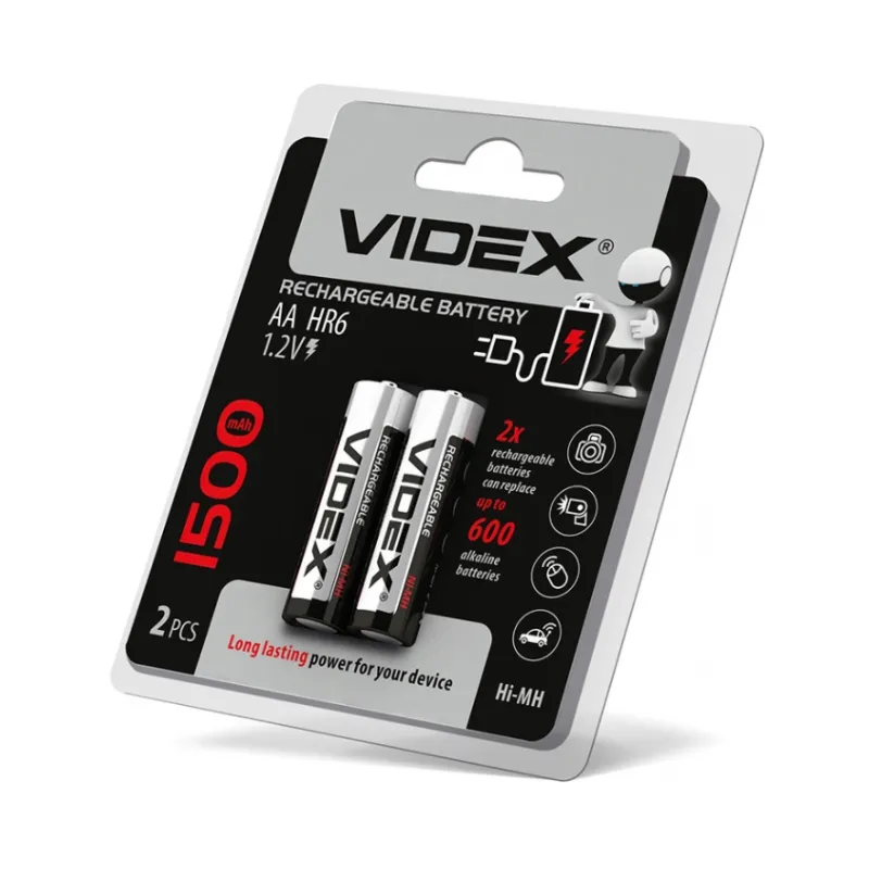 Акумулятор AA HR6 (пальчик) 1,2V  1500 mAh 9003 Videx 