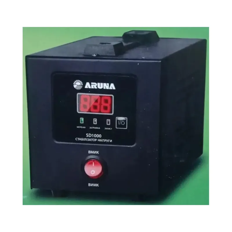 Стабілізатор напруги ARUNA SD 1000 (600Вт) для котла та холодильника. Релейний, захист від 140-260В п157  - фото 1