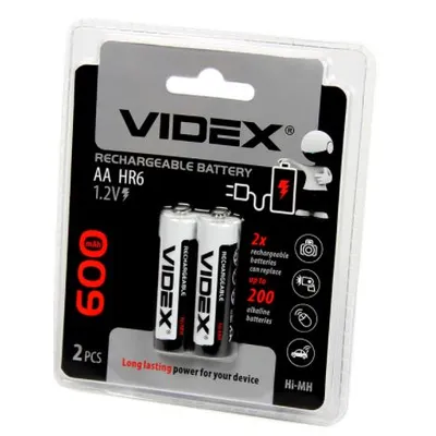 Акумулятор AA HR6 (пальчик) 1,2V  600 mAh 9007 Videx