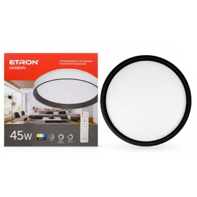 Світильник накладний SMART 2003 - ESP - 1  MODERN 45 Вт, 3000/4000/6500К, 3150 Лм, 38,8 см  black/white 20718 ETRON