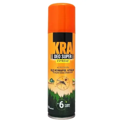 Аерозоль від комарів та кліщів KRA deo extrim 150 мл 338