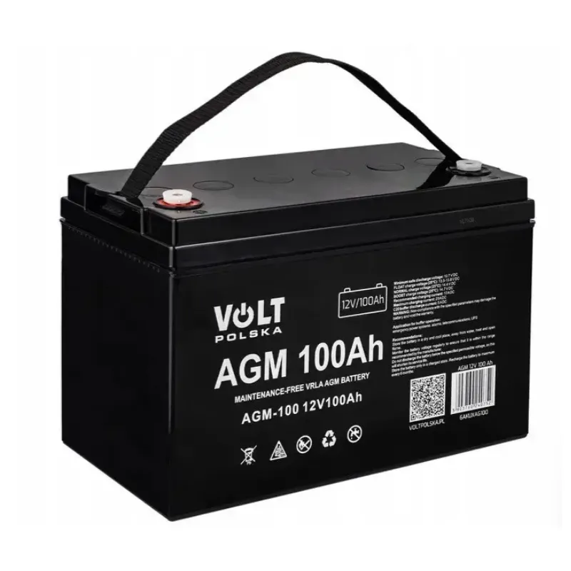 Акумулятор AGM VOLT Польша 100Ah 12V  код п154 