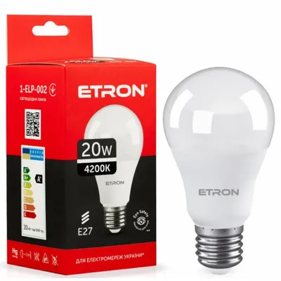 Лампа  світлодіодна А70 20 Вт Е27 4000К 1450 Лм 1117 ETRON