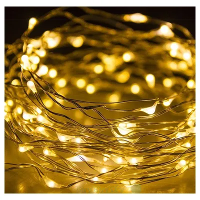 Гірлянда роса 30 mini LED 3м на батарейках (2АА) тепла біла 8224