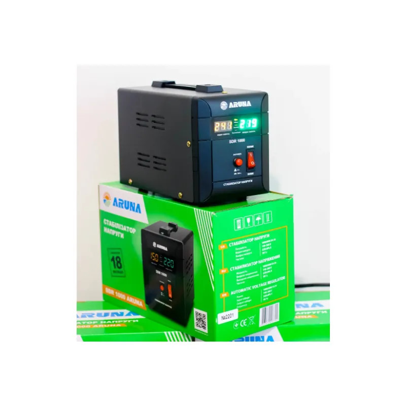 Стабілізатор напруги ARUNA SDR 1000 (600Вт) з подвійним дисплеєм. Для котла та холодильника, затримка 6/180с. п155  - фото 2