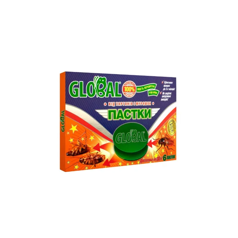 Пастки для тарганів 6 шт Global 378 