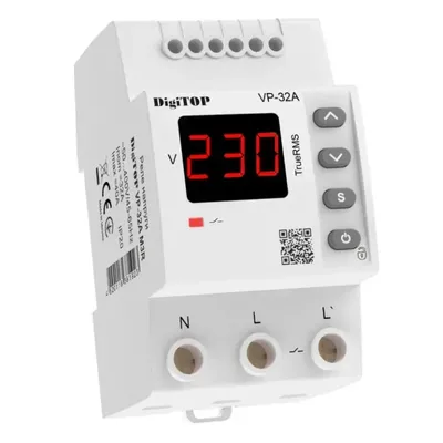 Цифрове  реле напруги  DigiTOP VP-32 А M3R на дінрейку 0650