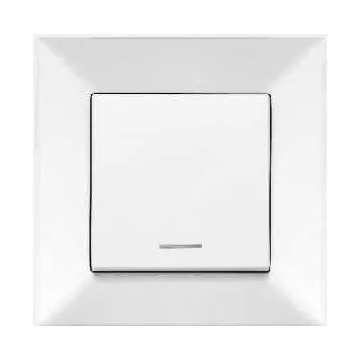 Вимикач Arkedia Slim одинарний білий з підсвічуванням 1652 Panasonic
