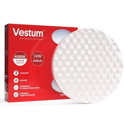 Світильник накладний LED CELL  24 Вт, 4000К, 2100Лм, 38,5 см 2856 Vestum