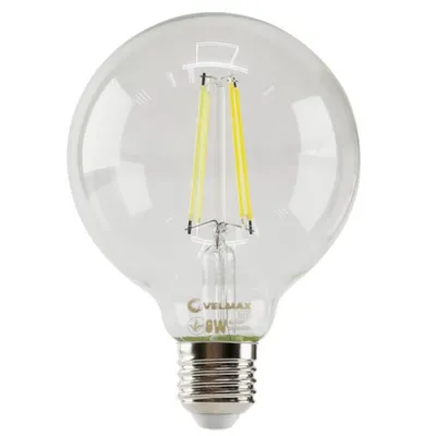 Лампа  світлодіодна Velmax filament G95 8Вт Е27 4100К 800Лм 1067