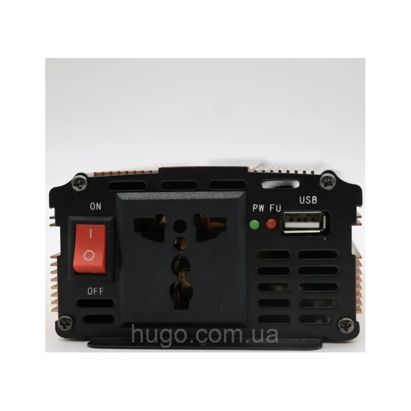 Інвертор 12V-220V, UKS-1000W з USB модифікована синусоїда  код 10178  - фото 1