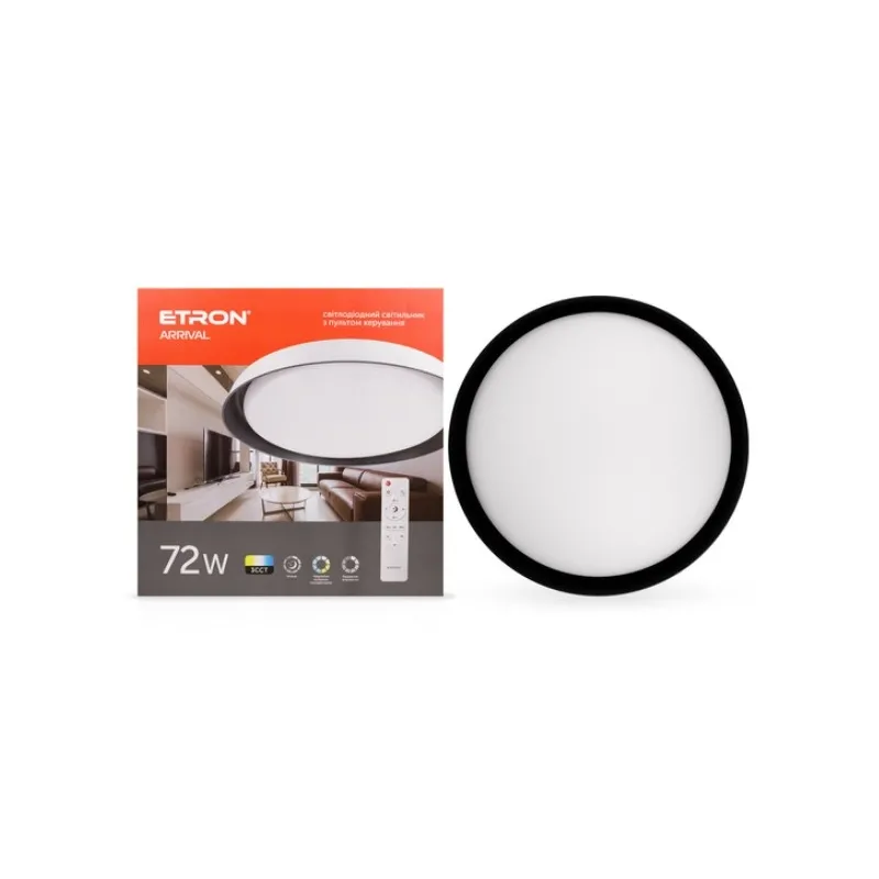 Світильник накладний SMART ARRIVAL  2050 - ESP - 1  72 Вт, 5040 Лм, 50,5 см  black/white 20713 ETRON 
