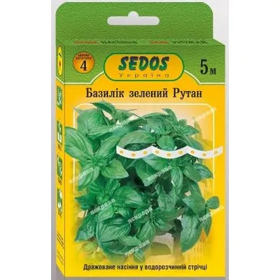 Базилік зелений Рутан  на стрічці 5 метрів SEDOS 99753