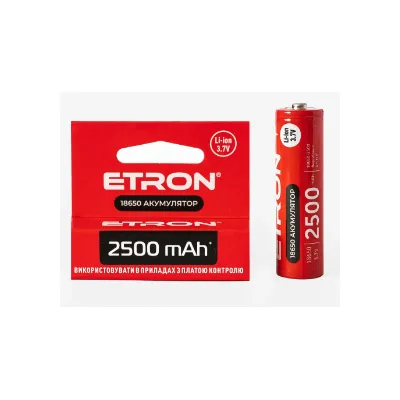 Акумулятор 18650 2500 mAh 0736 ETRON