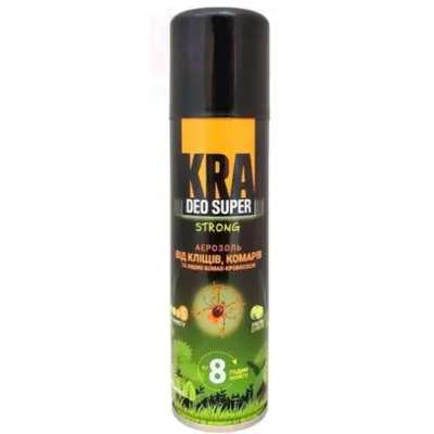 Аерозоль від комарів та кліщів KRA deo strong 150 мл 6463