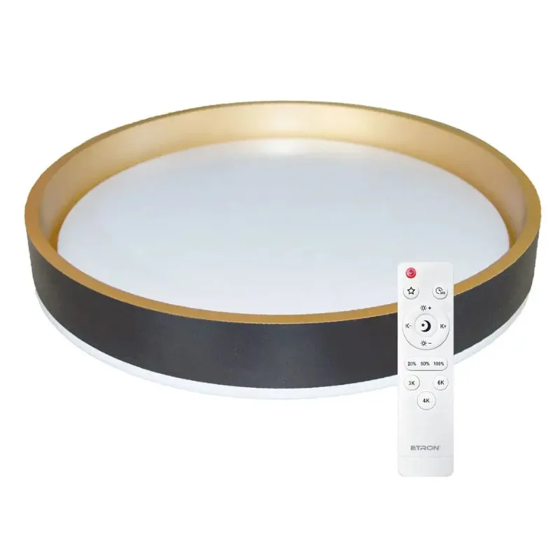 Світильник накладний 2054 - ESP - 1 Smart 72 W MODERN gold/black 20721 ETRON 
