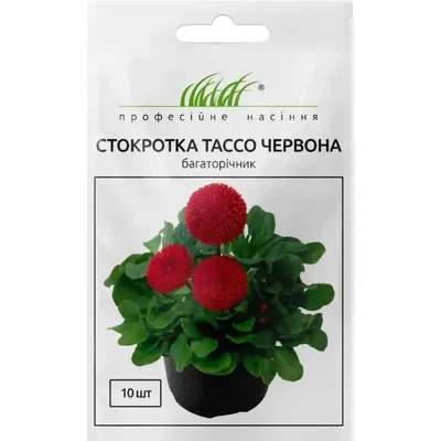 Проф насіння Стокротка(маргаритка) Тассо червона 10шт. 10420