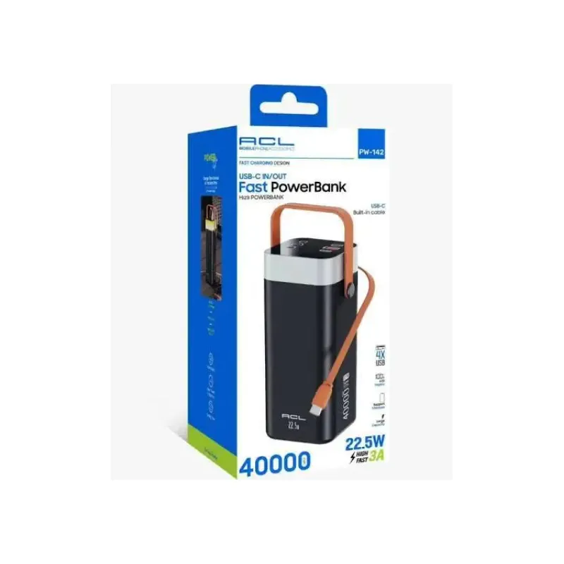 POWER BANK Портативний зарядний пристрій ACL PW-142 Fast 40000 мАг п117 