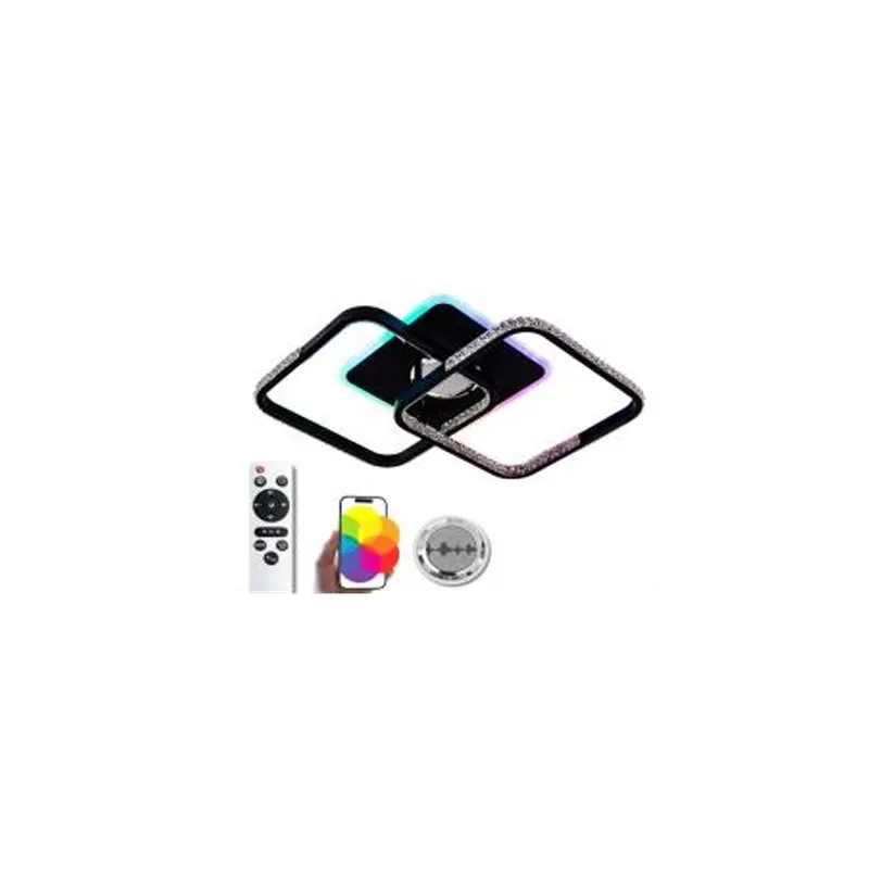 Люстра світлодіодна 49 Вт чорна  RGB + музична 1272/21 VALESO 