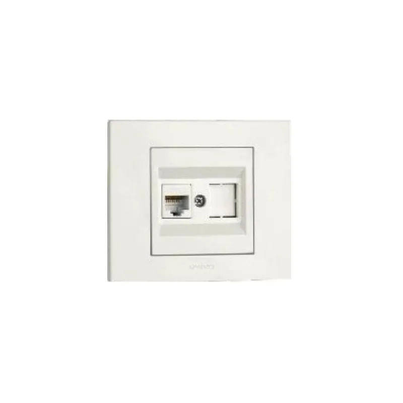 Розетка Grano одинарна біла  компютерна 8298 Horoz 