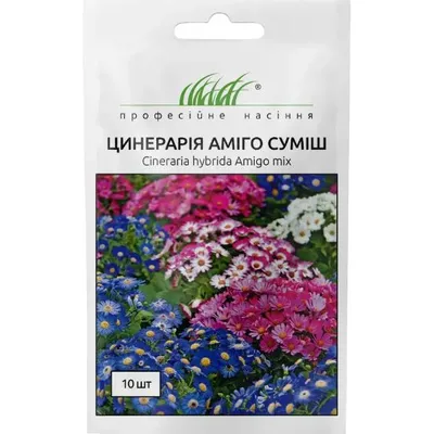 Проф насіння Цинерарія (перикалліс) Аміго суміш 10шт. 00391